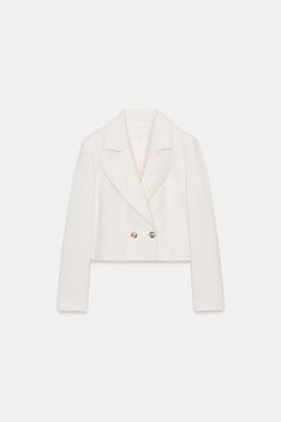 DOUBLE-BREASTED SHORT BLAZER - Zara фото 7