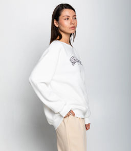 Свитшот #КТ1782, белый