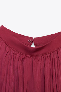CREASED-EFFECT PLEATED MIDI DRESS - Zara фото 9