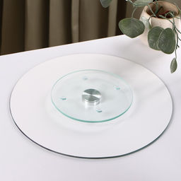 Подставка для торта Доляна Маффин, d=32 см, вращающаяся, стекло, разноцветная фото 4