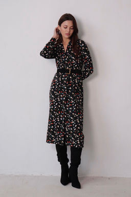 Платье-рубашка с английским воротником принт - Martichelli фото 212