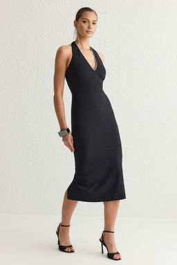 Siyah Vucuda Oturan Tas Aksesuar Detayl? S?k Abiye Gece Mezuniyet Elbisesi TPRSS25EL00047 - Trendyolmilla фото 3