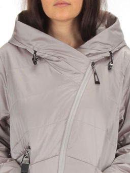 BM-05 GRAY/BEIGE Куртка демисезонная женская АЛИСА (100 гр. синтепон) - Фабричный китай фото 11
