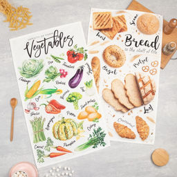 Набор полотенец Этель Веган 40х73 см - 2 шт., 100% хлопок, саржа