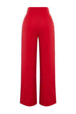 K?rm?z? Wide Leg/Genis Paca Dokuma Kumas Pantolon TWOAW22PL0066