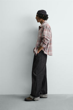 CORDUROY CHECK SHIRT - Zara фото 4