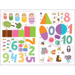 Тетрадь рабочая с наклейками.Методика Д.Колдиной.Матем 3-5лет МС12284