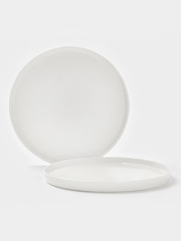 Тарелки Magistro White Snow, набор 2 шт., d=20 см, фарфор, белые