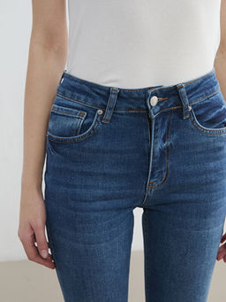 Normal Bel Straight Fit Kad?n Jean Pantolon