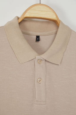 Siyah Regular/Normal Kesim Kal?n Dokulu Etiket Detayl? TMNSS25PO00002