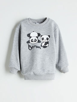 Bisiklet Yaka Erkek ?ocuk Sweatshirt ve E?ofman Alt 2li