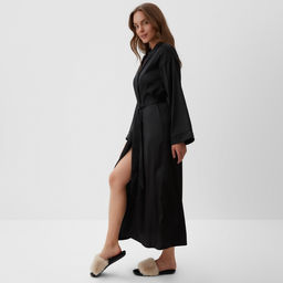 Халат домашний женский KAFTAN Black series, размер 40-42
