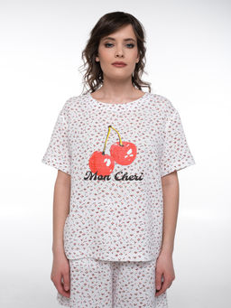 Блузка из муслина с принтом