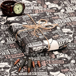 Цена за 2 шт. Бумага упаковочная, крафт «Пожелания», 70×100 см, 1 лист