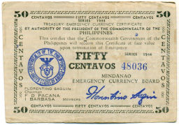 50 сентаво 1944 года Филиппины (Минданао, Администрация США)