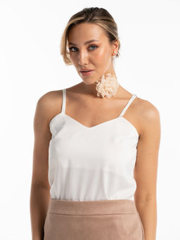 Топ шелковый молочный - Odis фото 3