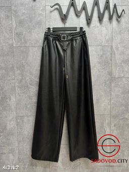 Брюки теплые из матовой экокожи - Bruno фото 2