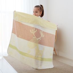 Полотенце детское Крошка Я Оленёнок 95х1005 см, цвет жёлтый, 100% хлопок, 280 г/м2  фото 9