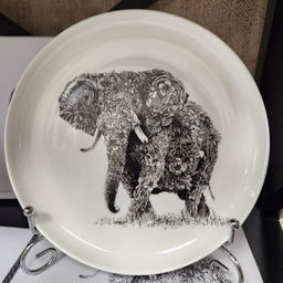 Тарелка десертная Африканский слон, 20 см