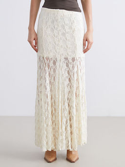 Beli Lastikli Dantelli F?rf?rl? Etek