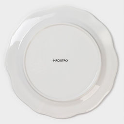 Тарелка Magistro «Этюд», d=20 см, фарфор, белая