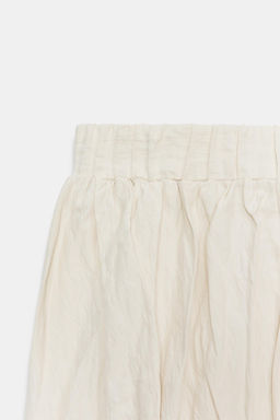 FALDA MIDI PUNTO EFECTO ARRUGADO / Crema - Zara фото 7
