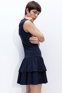 Vestido escalonado de punto