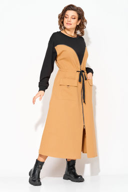 Платье Liliana 1510 карамель+черный  фото 8