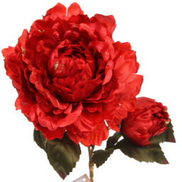 Искусственные цветы "FLOWERS GLAMOUR" 60см Пионы 2 цветка красные