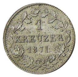 1 крейцер 1871 года Германские государства  Гессен-Дармштадт