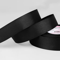 Цена за 2 шт. Лента репсовая, 25 мм, 23±1 м, тёмно-серая №242