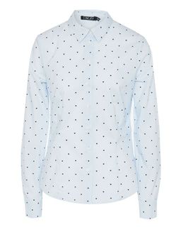 Блузка-рубашка с контрастным принтом