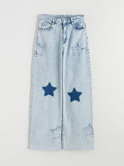 Wideleg K?z ?ocuk Jean Pantolon