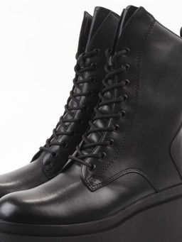 04-PAT225-1Z BLACK Ботинки зимние женские (натуральная кожа, 100% шерсть)