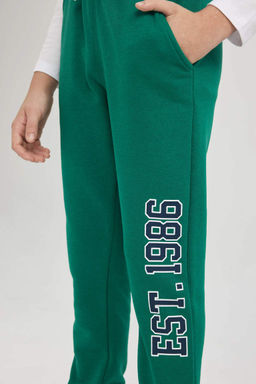 Спортивные брюки-джоггеры с принтом для мальчиков - Defacto фото 5