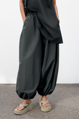 PANTAL?N NYLON BOMBACHO / Gris oscuro - Zara фото 3