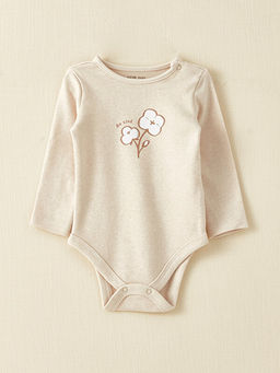 Bisiklet Yaka Uzun Kollu Bask?l? K?z Bebek ??t??tl? Body ve Pantolon 2li Tak?m - Waikiki фото 2