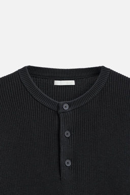 PURL KNIT SWEATER WITH BUTTONS - Zara фото 8