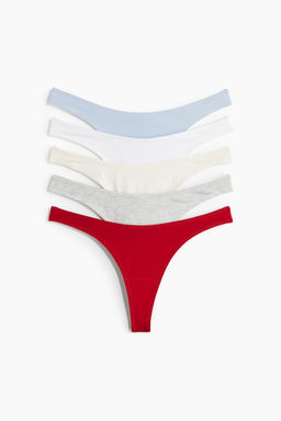 Pack de 5 bragas Thong de algodon