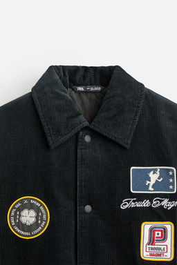 CORDUROY JACKET WITH COMBINED PATCHES - Zara фото 9