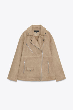FAUX SUEDE BIKER JACKET - Zara фото 10