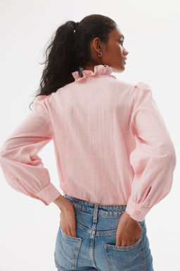 Blusa de algod?n con cuello de volante - H&m фото 6