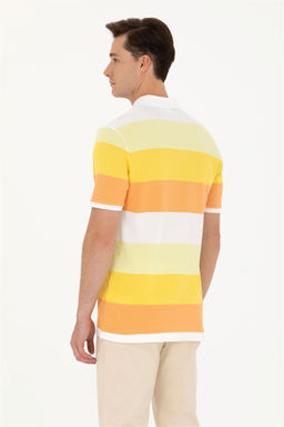 U. S. Polo Assn Мужская оранжевая футболка с воротником-поло - U.s. polo assn фото 12