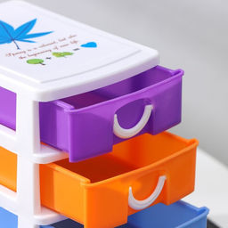 Мини - комод для мелочей 4 секции «Радуга», 13×9×14.5 см, МИКС