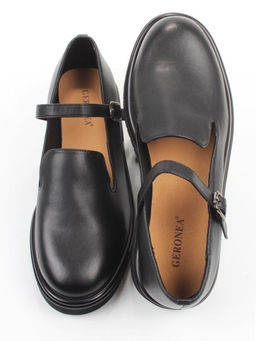 06-DLG05-1 BLACK Туфли женские (натуральная кожа)