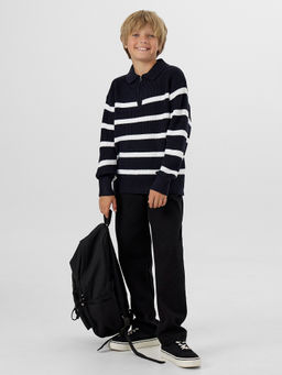 Джемпер для мальчиков черный в полоску - Mark formelle фото 6