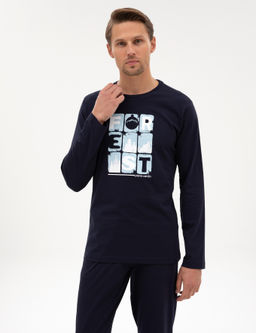 Lacivert Pijama Tak_m_