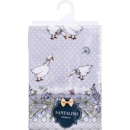 ПОЛОТЕНЦЕ ГУСИ ЛЕГАРД 70*40 СМ. СЕРЫЙ, ЦВЕТЫ, 100 - Lefard фото 2