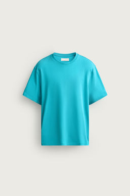 CAMISETA MEDIUM WEIGHT MANGA CORTA / Turquesa medio - Zara фото 7