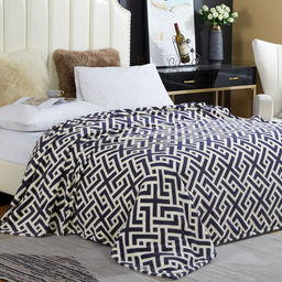 Плед/покрывало 150х200см "Якутия", велсофт "California" набивной, полиэстер 100%, плотность 160г/м2, упаковка: 16х33см пояс бумажный, "Домашняя мода" (Россия)